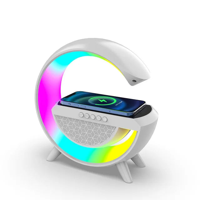 Luminária Carregador Com Caixa de Som Bluetooth Envio Rápido