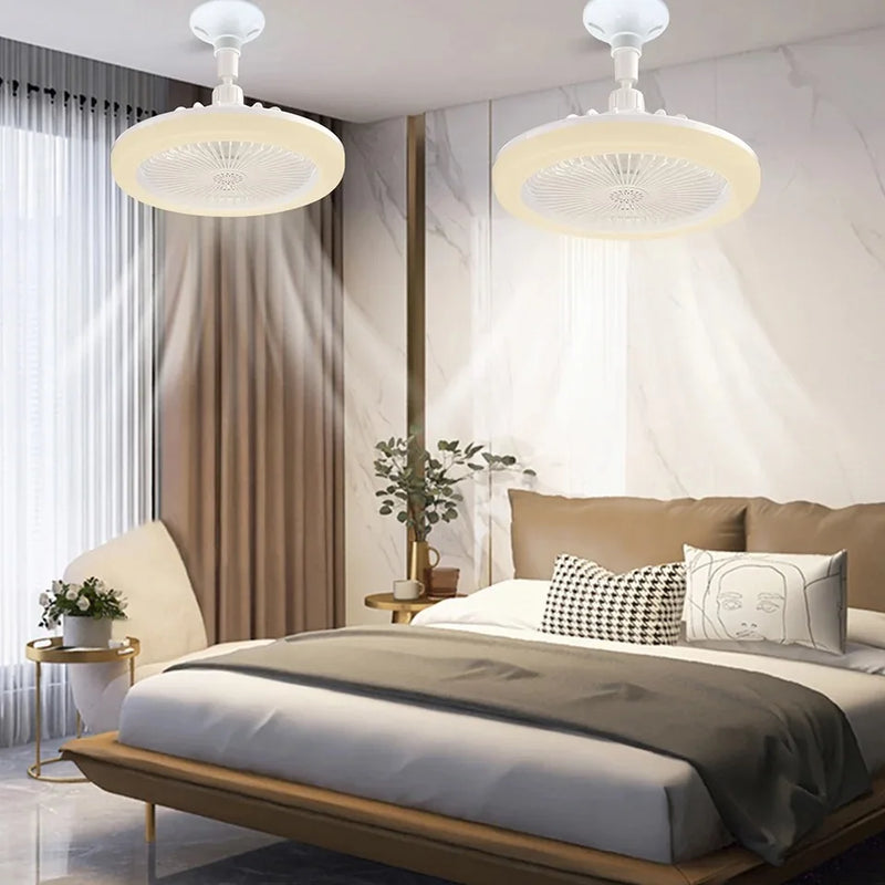 Ilumine e Refresque: Lâmpada Ajustável com Ventilador para Ambientes Confortáveis!🌀💡